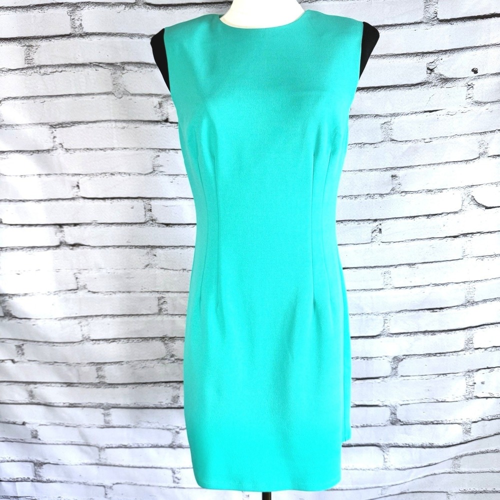 Donna Morgan Turquoise Sheath Mini Dress